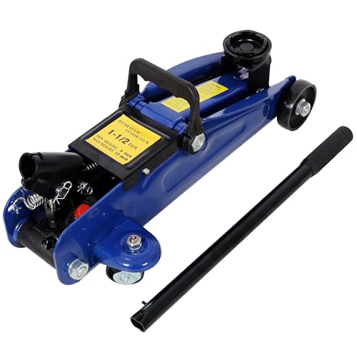 1.5 Ton Low Profile Hydraulic Trolley Service/Floor Jack, Floor Jack 1.5 Ton (3,000 LBs) Hydraulic Car Jack, Lifting Range 5"-11.8" - color: Not Include Case