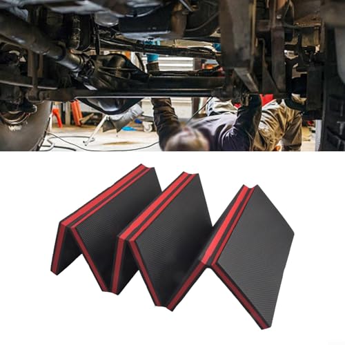 Foldable EVA Kneeling Mat 46x15.7 Inch Car Repair Pad with Handle, 6-Fold Garage Garden Cushion Stool for Auto Mechanic Work