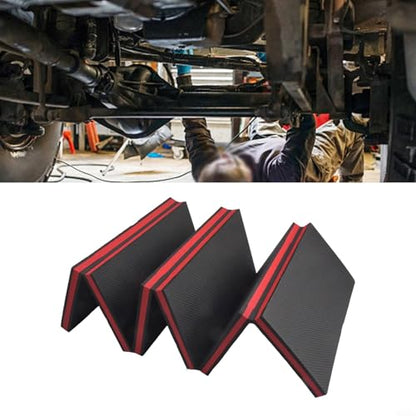 Foldable EVA Kneeling Mat 46x15.7 Inch Car Repair Pad with Handle, 6-Fold Garage Garden Cushion Stool for Auto Mechanic Work