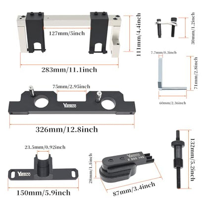 17PCS Camshaft Alignment Timing Tool Kit, Compatible with BMW N20 N26 Engine, with Flywheel Holder Tool & Balance Shaft Tool & Fuel Injector Remover Kit, 212831, 119340, 212830, 219548 - size: 17PC