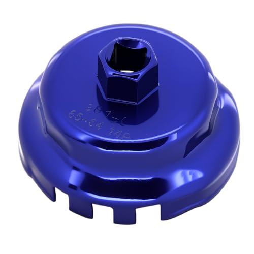 A ABIGAIL Heavy Duty Oil Filter Wrench for Toyota Oil Filter Tool Oil Filter Cap Wrench Removal Tool 64mm 1/2" Drive for Lexus, Camry, 4 Runner, Tundra 2.5-5.7L Engine