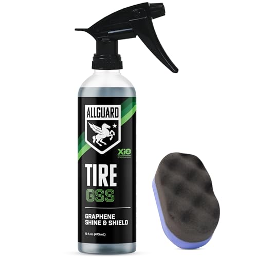 Tire GSS – XiO2™ Tire Shine Spray with Graphene Forms Tri-Molecular Bond to Rubber – Water-Resistant, Long-Lasting Protection – Satin Black Finish – Easy, No-Sling Application with Applicator Pad - style: Kit