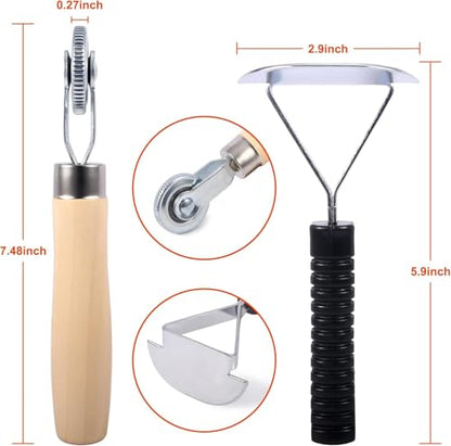 4-Piece Tire Repair Tool Kit Includes 42mm/55mm Tungsten Steel polishing Wheels, tire Patch Roller, Scraper, and Automotive tire Grinding and polishing Accessory Set.