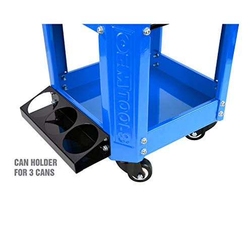 OEMTOOLS 24996 Blue Workshop Creeper Seat, Rolling Stool with Tool Storage, Mechanic Stool for Garage Work, 280 lb Capacity