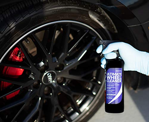 Carfidant Wheel Cleaner and Tire Cleaner – Safely Formula Quickly Removes Brake Dust, Grime & Dirt - Rim Cleaner Spray Safe for Alloy, Aluminium, Chrome and Tires- pH Neutral Solution – 17 fl Oz - size: 17 Fl Oz (Pack of 1)