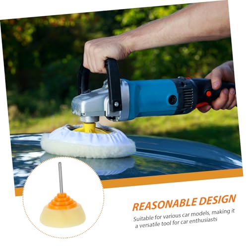 PRETYZOOM 2pcs Car Polisher Sponge Pads Cone-Shaped Buffing Wheel for Polishing and Waxing Automotive Detailing Tool for Cars Motorcycles and Boats