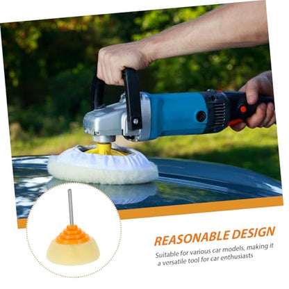 PRETYZOOM 2pcs Car Polisher Sponge Pads Cone-Shaped Buffing Wheel for Polishing and Waxing Automotive Detailing Tool for Cars Motorcycles and Boats