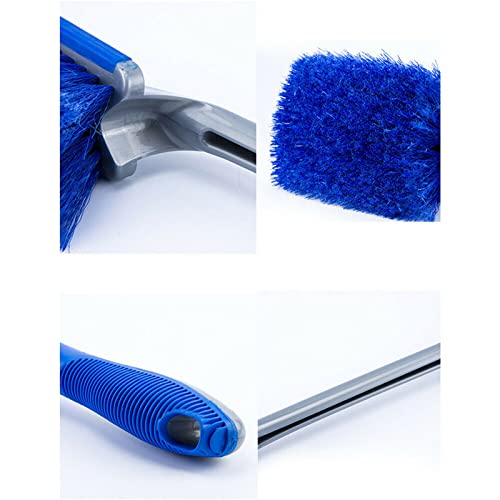 Car Tire Cleaning Brush Long Handle Wheel Brush Exhaust Pipe Cleaning Brush for Gm Truck,Motorcycle,Bicycle,Multi-Function Cleaning Tool