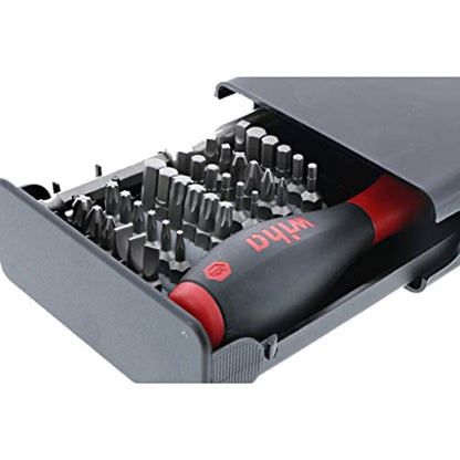 Wiha 71994 Bits Collector With Torx, Slotted, Phillips, Pozidriv, Square And Hex Inch Bits, 27 Piece