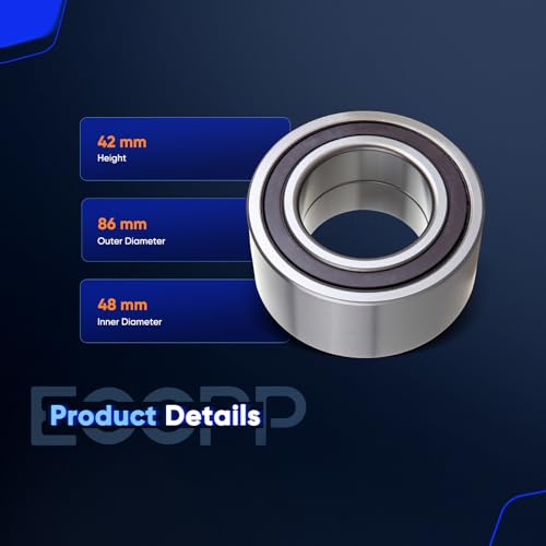 ECCPP 2-Piece 510073 Front Wheel Hub Bearing for Honda Civic 2006-2020 | for Honda Fit 2013-2014 Pre-Greased Sealed - size: 510073*2