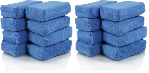 Chemical Guys Premium Grade Microfiber Applicator Pads - Ultra-Soft Foam Core,Safe for Sealants,Tire Dressings,Interior and Exterior Detailing,Car,Truck,SUV,RV,Motorcyle Care,(Pack of 16) - size: Pack of 16