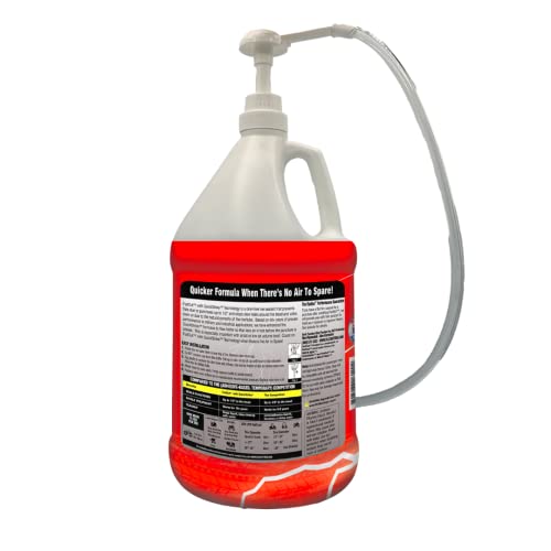 Flat Out Off Road Tire Sealant, Outdoor Power Equipment Formula with Valve Core Tool, Prevents Flat Tires, Fix a Flat Tire, Seals Leaks, Contains Kevlar, 1 Gallon - size: 1-Gallon (128 oz)