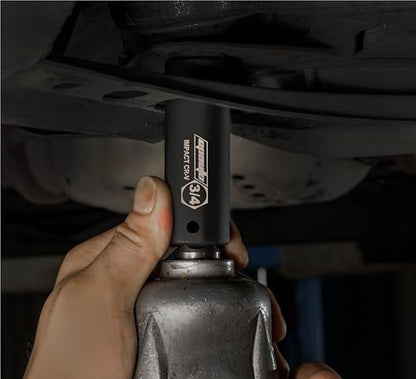 EPAuto 1/2-Inch Drive SAE Deep Impact Socket Set, Cr-V, 6 Points, 11 Sockets - style: SAE - Deep Impact