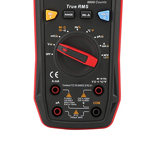 UNI-T Multimeter Tester True RMS UT60BT Temperature Measurement,NCV,Duty Cycle,Diode Test,Digital Voltmeter & Ohm Meter,Smart Multimeter 1000V for Electrical Troubleshooting - size: UT60BT