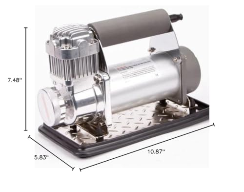 VIAIR 400P - 40045, Automatic Function Portable Compressor Kit, Tire Pump, Truck/SUV Tire Inflator, Silver, For up to 35 Inch Tires - style: Portable