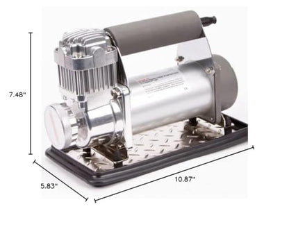 VIAIR 400P - 40045, Automatic Function Portable Compressor Kit, Tire Pump, Truck/SUV Tire Inflator, Silver, For up to 35 Inch Tires - style: Portable