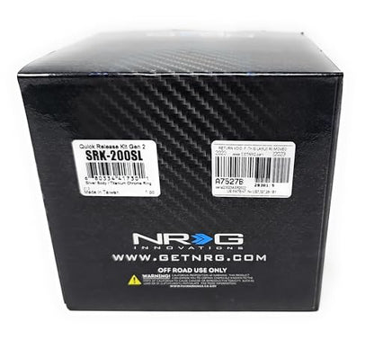 NRG (SRK-200) Silver Body/Silver Carbon Ring GEN 2.0 Racing Performance Steering Wheel Quick Release Adapter Fit 2-Way 6-Hole Pattern Design - color: Silver Body / Silver Carbon Ring