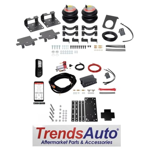 TrendsAuto Firestone Airide Red Label Air Spring Rear Kit with Air Command Dual Wireless App & Remote Kit Standard Compressor fits 2011 2026 Silverado Sierra 2500HD 3500HD | Includes TrendsAuto Decal - size: Dual Path