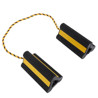 Heavy Duty Rubber Wheel Chocks, 210x100x100mm, 1 Pair, for Travel Trailers, RVs, Cars, and Trucks