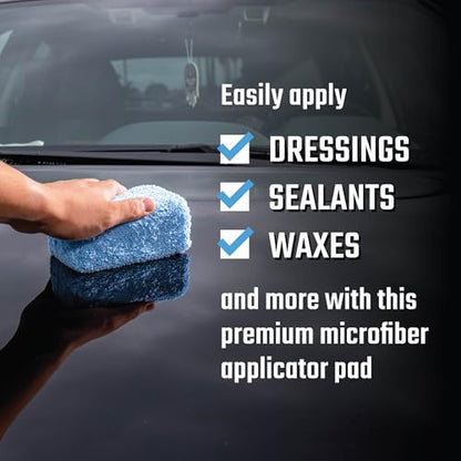 Chemical Guys Premium Grade Microfiber Applicators, 4-Pack - Soft, Scratch-Free Application for Waxes, Sealants, Glazes, and Dressings