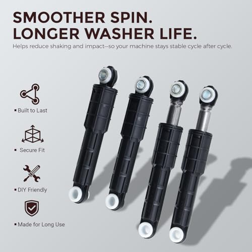 WF50R8500AV WF45B6300AC WF45B6300AP WF45R6300AV Washer Shock Absorber Kit | WF45R6100AC WF45T6000AW WF45R6100AP WF45R6100AW WF45R6300AW WF45R6300AC WF45T6000AV WF50R8500AW WF46B6700AD; for Samsung.