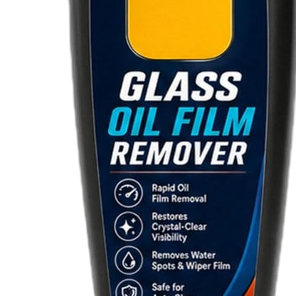Windshield Oil Film Remover, Anti Rain Glass Cleaner Kit, Car Glass Cleaning Brush Tool, Water Spot Removal Cleaner, Auto Restoration Set for Safe Driving Water Spots 5.51x3.54in