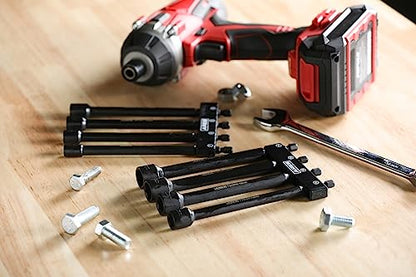 ARES 70640 8-Piece Metric Magnetic Impact Nut Driver Bit Set | Impact Grade Nut Setters with Industrial Strength Magnets - size: 8pc Metric Magnetic Impact Nut Driver Set