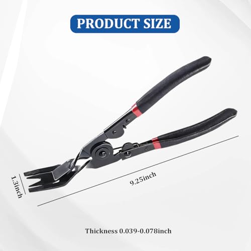 Car Panel Clip Removal Plier, Vehicle Interior Upholstery Trim Clip Remover Tool, Automotive Push Pin Rivet Door Panel Clamp Fastener Removal Plier, Universal for Most Vehicles