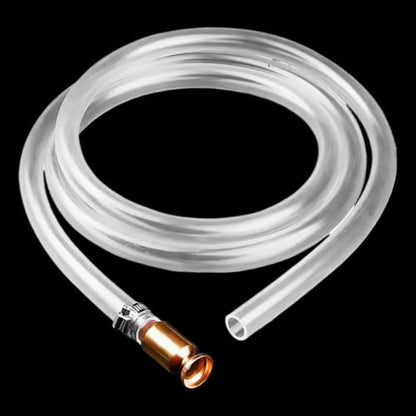 Shaker Siphon Hose for Fuel Transfer Pump 1/2'' Copper Valve Syphon Hose Gas Siphon Pump for Gasoline, Oil, Diesel, Water, Liquid Self Priming Shaker Siphon Hand Pump Tube (10 feet) - size: 10 Feet