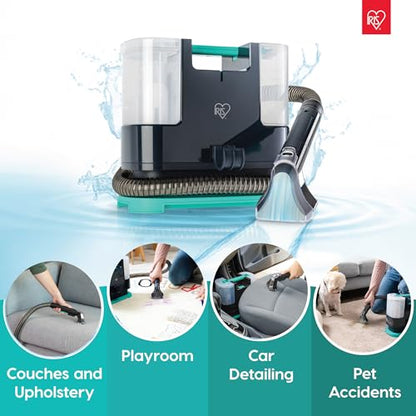 IRIS USA Carpet Upholstery Spot Cleaner, Chemical-Free, 1000mL Tank | Auto Spray, Low Pile Carpets, Couch, Sofa, Car Detailing, Shallow Berber Rug - style: Portable Spot Cleaner