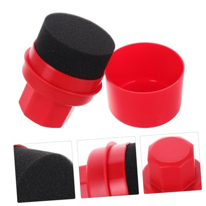 Amosfun Car Tire Shine Sponge Brush High Density Wax Applicator Pad Set for Auto Detailing Handheld Polishing Tool for Tire Cleaning