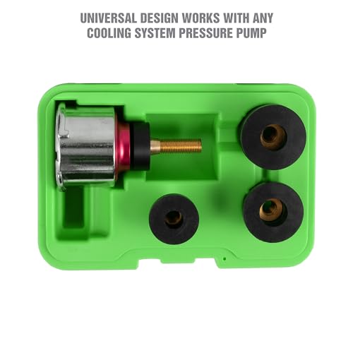 OEMTOOLS 27067 Universal Cooling System Adapter Set, Works with Auto Coolant Pressure Tester to Test Pressure in Most Vehicles, Fits Plastic Reservoirs