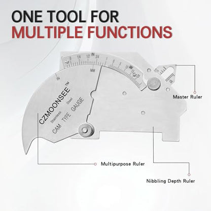 MG-8 Cam-Type Fillet Weld Gauge Stainless Steel Bridge cam Welding Inspection Ruler