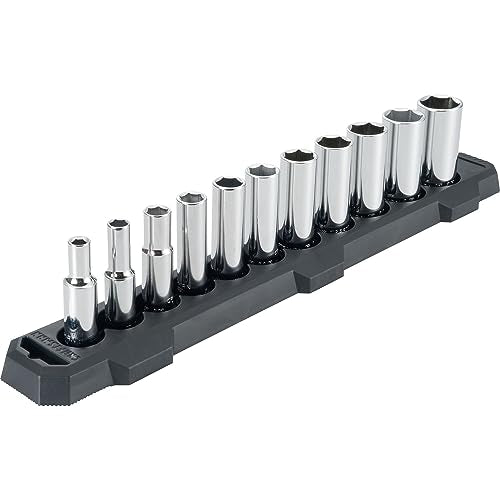 CRAFTSMAN Socket Set, SAE, 3/8" Drive, 6 Pt., 11Piece (CMMT12044) - size: 3/8" in, style: SAE