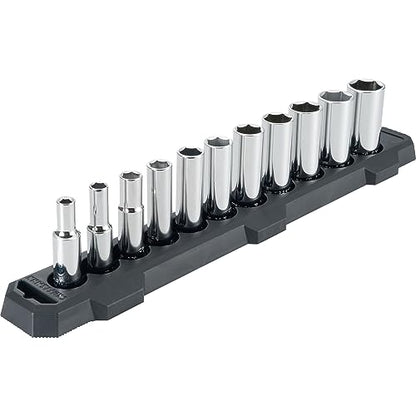 CRAFTSMAN Socket Set, SAE, 3/8" Drive, 6 Pt., 11Piece (CMMT12044) - size: 3/8" in, style: SAE