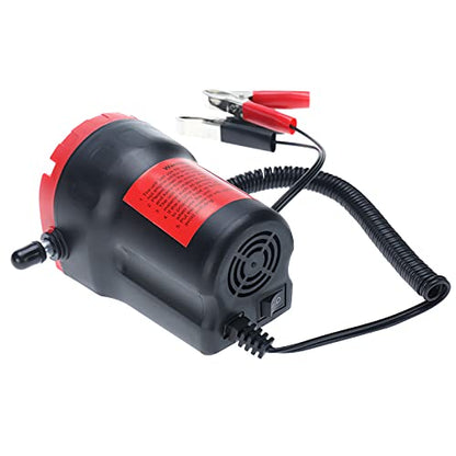 Amarine Made 12V 60W Oil Change Pump Extractor, Oil/Diesel Fluid Pump Extractor Scavenge Oil Change Pump Transfer Suction Transfer Pump with Tubes Truck Rv Boat ATV (Red) - color: Red