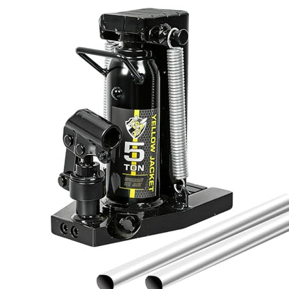 YELLOW JACKET Toe Jack, 5 Ton Saddle/2.5 Ton Claw 2-in-1 Low Profile Lift Jack, Heavy Duty Hydraulic Claw Jack for Automotive, Machinery, Construction, Farm, Garage - size: 5 Ton Saddle
