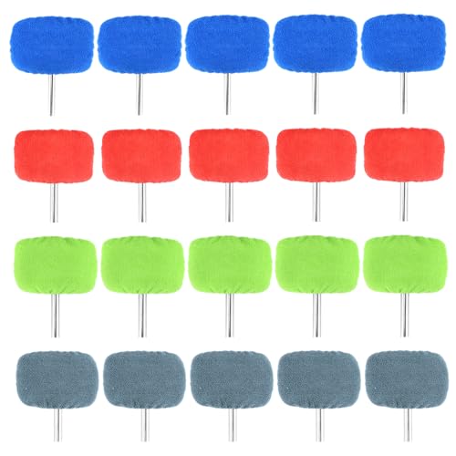 QWORK 20 Pack Car Care Microfiber Cloths, Windshield Cleaner Microfiber Pads Replacement Kit, Interior Auto Window Cleaner Washing Pads