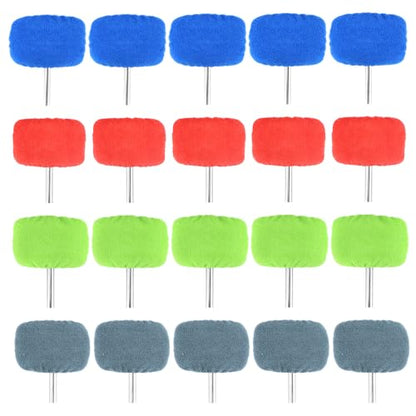 QWORK 20 Pack Car Care Microfiber Cloths, Windshield Cleaner Microfiber Pads Replacement Kit, Interior Auto Window Cleaner Washing Pads