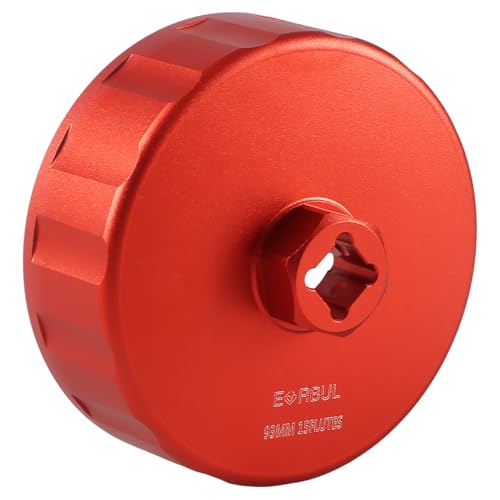 EVRBUL CNC 93mm 15 Flutes Oil Filter Wrench Removal Tool to Change Oil Filter Compatible with Dodge Ram 2500 3500 6.7L 5.9L L6 Turbo Diesel with 05083285AA Oil Filter