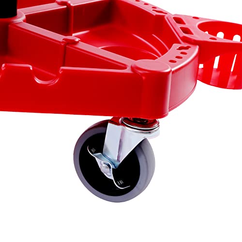 330LBS Capacit Rolling Garage Stool,Adjustable Height Rolling Garage Stool with Tool Tray 360-Degree Swivel Mechanic Stool Seat for Workshop Auto Repair Shop.