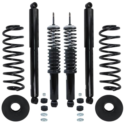 Detroit Axle - 4WD Struts for 1998 1999 2000 2001 2002 Ford Expedition Lincoln Navigator, Front & Rear Struts with Coil Spring Assembly Conversion Kit Replacement Suspension - size: 10336-4A-V1/Pair