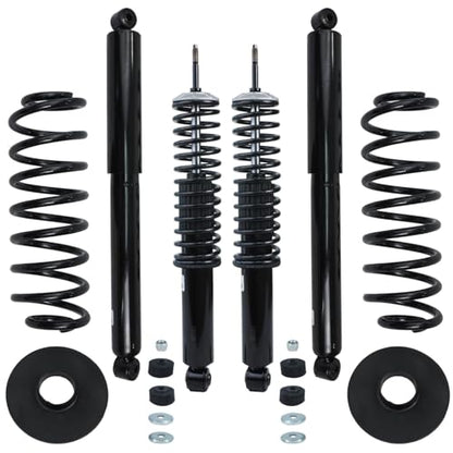 Detroit Axle - 4WD Struts for 1998 1999 2000 2001 2002 Ford Expedition Lincoln Navigator, Front & Rear Struts with Coil Spring Assembly Conversion Kit Replacement Suspension - size: 10336-4A-V1/Pair