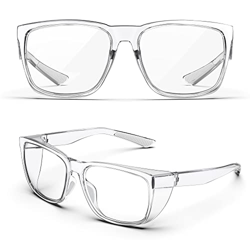 Safety Glasses Anti-Fog Goggles Protective Eyewear Anti Blue Light Protection Glasses For Women And Men - color: Clear