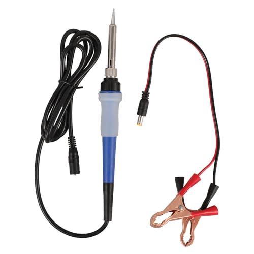 Portable Electric Dc12v-24v Iron for Soldering with Heating and Safety Features, Includes Clips Welding Repair Cars for Vehicle