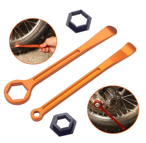 Motorcycle Tire Changing Spoons Lever Iron Tool Wrench Set Tire Repair Tool | Combo Axle Tire Wrench Kit 10MM/0.39'' 13MM/0.51'' 22MM/0.87'' 27MM/1.06'' 32MM/1.26'' For MX Motocross Pit Bikes