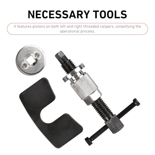 Brake Caliper Compression Tool Set, Car Disc Brake Caliper Piston Rewind Tool, Chrome-Plated Steel Brake Caliper Tool, Universal Rear Brake Pad Replacement Compression Tool