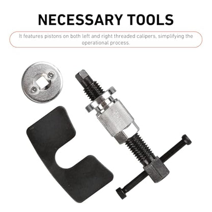 Brake Caliper Compression Tool Set, Car Disc Brake Caliper Piston Rewind Tool, Chrome-Plated Steel Brake Caliper Tool, Universal Rear Brake Pad Replacement Compression Tool
