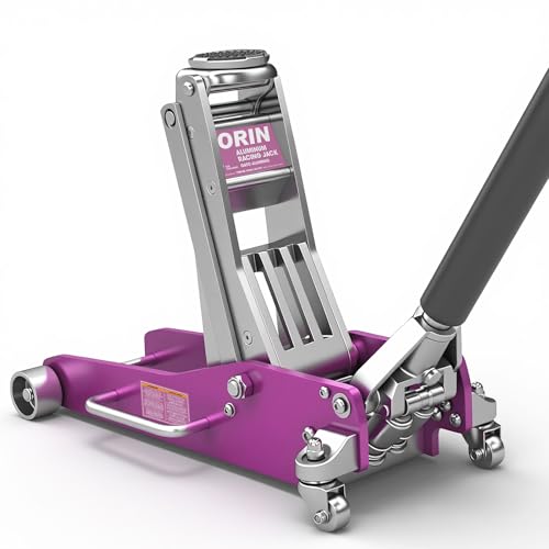 Torin 3 Ton (6,000 lb) All Aluminum Floor Jack with Dual Piston Quick Lift Pump, Pink, Ideal Gift