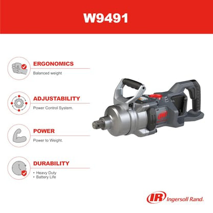 Ingersoll Rand W9491 Cordless 1" High-Torque Impact Wrench - size: Standard Anvil, style: Tool Only